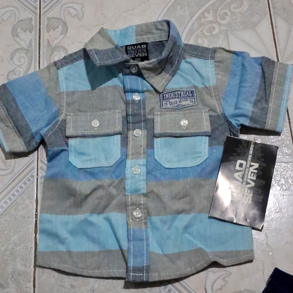 Boys 12 month button down shirt.